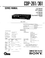 Sony CDP-261 - Service Manual 